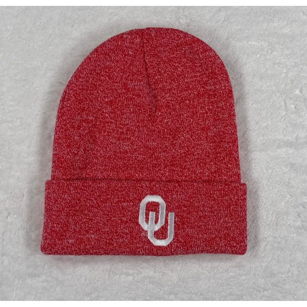 Legacy 92 Oklahoma Sooners OU Beanie Scarlet Marled Knit Cuffed Hat NWT